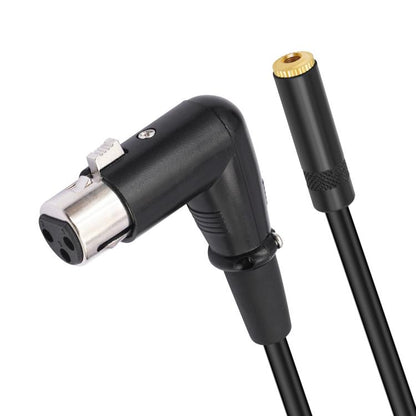3.5mm Female to XLR Female Elbow Audio Converter Adapter Cable