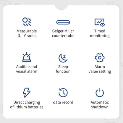 FNIRSI GC-02 Personal Radiation Detector with Alarm