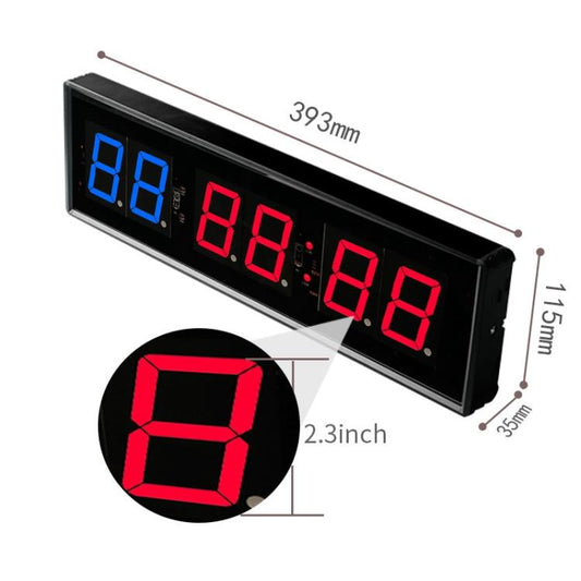 KYX--0023 2.3 inch 6-digit LED Sports Fitness Multi-function Timer, AU Plug, US Plug, EU Plug, UK Plug