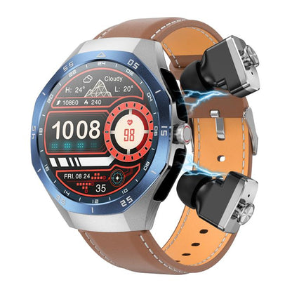 F38 Dual-ear Bluetooth Earphone Smart Watch IP67 Supports Heart Rate Monitoring