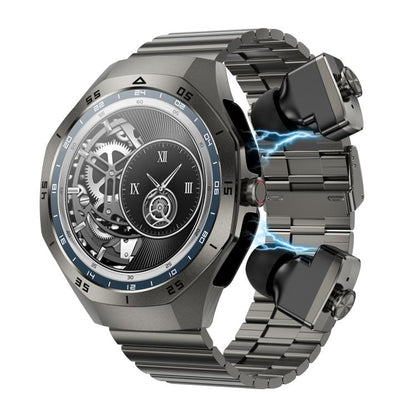 F38 Dual-ear Bluetooth Earphone Smart Watch IP67 Supports Heart Rate Monitoring
