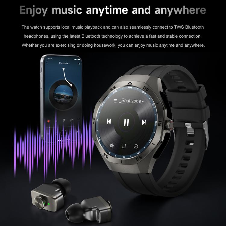 F38 Dual-ear Bluetooth Earphone Smart Watch IP67 Supports Heart Rate Monitoring