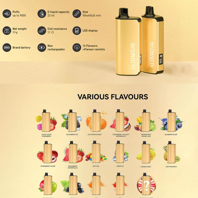 ALIBARBAR INGOT 9000 Puffs E-Cigarette
