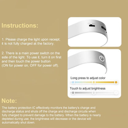 LED Wall Mounted Light USB Charging Dimming Emergency Lamp