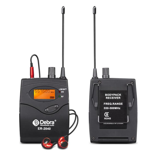 DEBRA ER-2040 Professional Stage Wireless Audio Return Monitoring System with Two Receivers