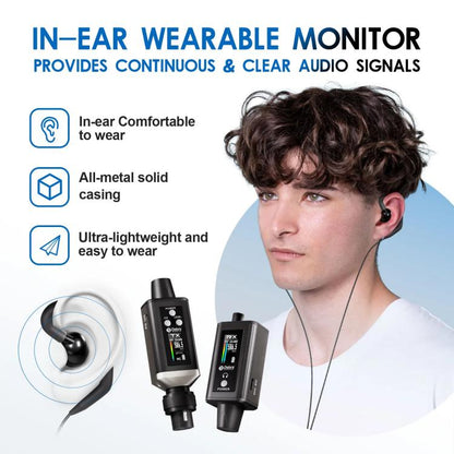 DEBRA EMX-1 XLR Adapter Portable Wireless Monitor System Transmitter & Receiver