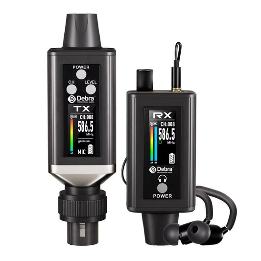 DEBRA EMX-1 XLR Adapter Portable Wireless Monitor System Transmitter & Receiver