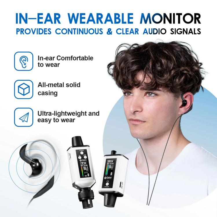 DEBRA EMX-1 Portable Wireless Monitor System Receiver + Earphones