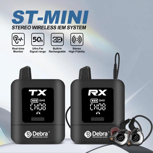 DEBRA ST-mini 2.4G Stereo Wireless Monitor System Transmitter & Receiver