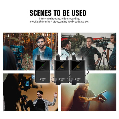 DEBRA DV-01 Wireless Lavalier Microphone TX & RX Outdoor Interview Live Broadcast