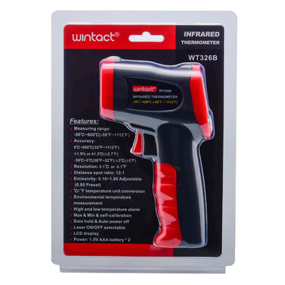 Wintact WT326B Portable Infrared Thermometer, Measuring Range: -50 to 600 Degrees Celsius
