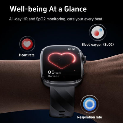 GTS10 1.95 inch AMOLED Screen Fitness Tracker Smart Watch Support Heart Rate Monitoring