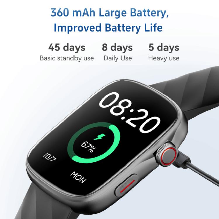 GTS10 1.95 inch AMOLED Screen Fitness Tracker Smart Watch Support Heart Rate Monitoring