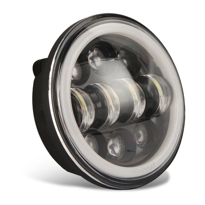 EagleVision DC9-30V 35W 6000K 4000LM 5.75 inch Round Motorcycle 6LEDs Headlight with Angel Eye for Harley-Davidson, 6LEDs