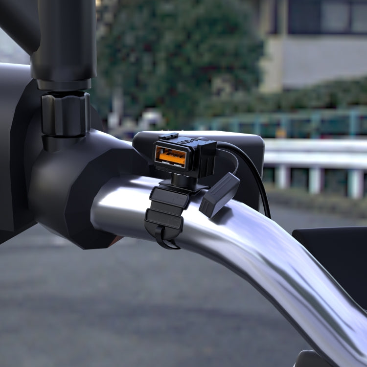 WUPP CS-1186A1 Motorcycle SAE Dual USB Fast Charging Charger, CS-1186A1