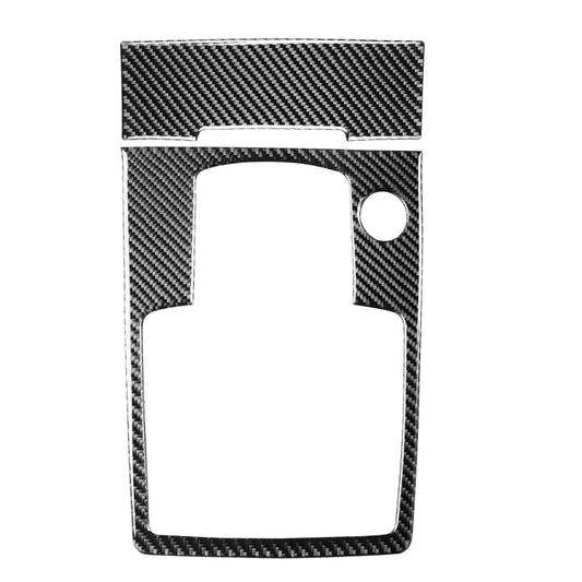 2 in 1 Car Carbon Fiber Gear Panel + Cigarette Lighter Decorative Sticker for Audi Q7 2008-2015, Gear Panel + Cigarette Lighter