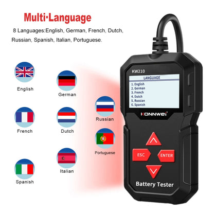 KONNWEI KW210 Car Battery Test Battery Capacity Resistance Battery Detector, KW210