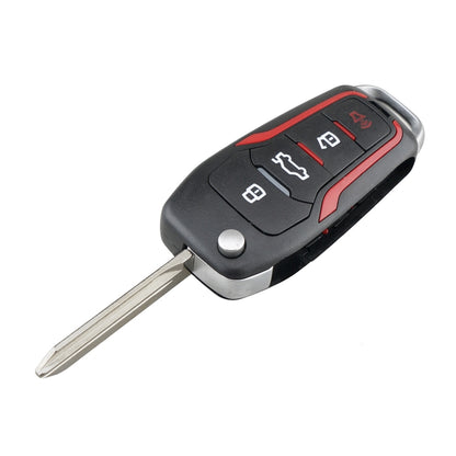 مفتاح سيارة CWTWB1U345، رقاقة 63، تردد واحد 315، لسيارات فورد، قابل للطي بأربعة أزرار، لسيارات فورد