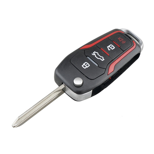 مفتاح سيارة CWTWB1U345، رقاقة 63، تردد واحد 315، لسيارات فورد، قابل للطي بأربعة أزرار، لسيارات فورد
