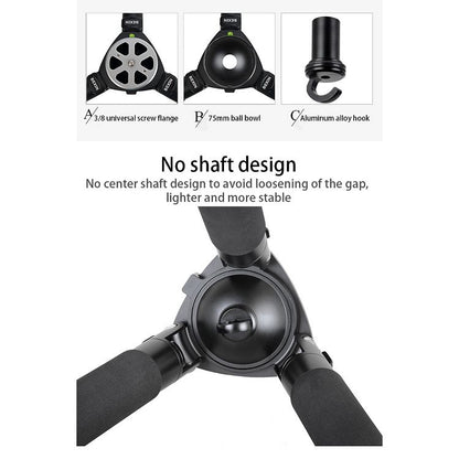 BEXIN ST424C Rugged Camcorder Photographic Carbon Fiber Big Tripod, Max Tube: 40mm