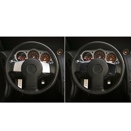 Car Carbon Fiber Steering Wheel Decorative Sticker for Nissan 350z 2006-2009, Steering Wheel