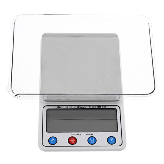 MH-885 6Kg x 0.1g High Accuracy Digital Electronic Portable Kitchen Scale Balance Device with 4.5 inch LCD Screen, 6Kg/0.1g