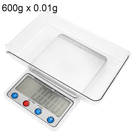 MH-885 600g x 0.01g High Accuracy Digital Electronic Portable Kitchen Scale Balance Device with 4.5 inch LCD Screen, 600g/0.01g