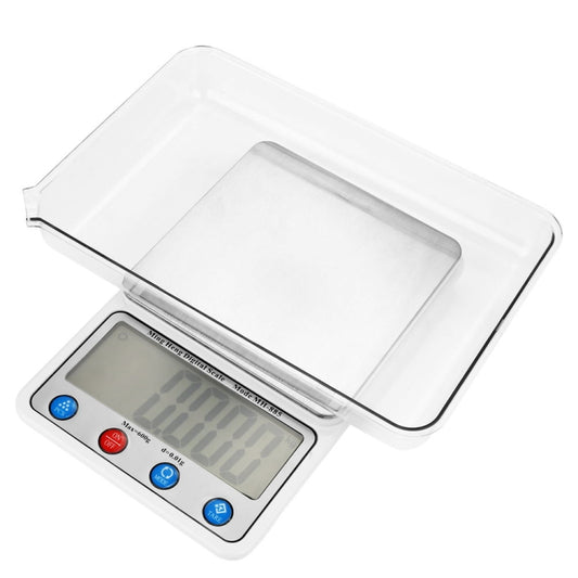 MH-885 600g x 0.01g High Accuracy Digital Electronic Portable Kitchen Scale Balance Device with 4.5 inch LCD Screen, 600g/0.01g