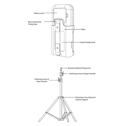 YAD-001 Infrared Thermometer + Automatic Infrared Sensor Sterilization Dispenser with Tripod Mount Holder, YAD-001