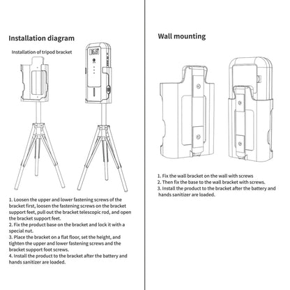 YAD-001 Infrared Thermometer + Automatic Infrared Sensor Sterilization Dispenser with Tripod Mount Holder, YAD-001