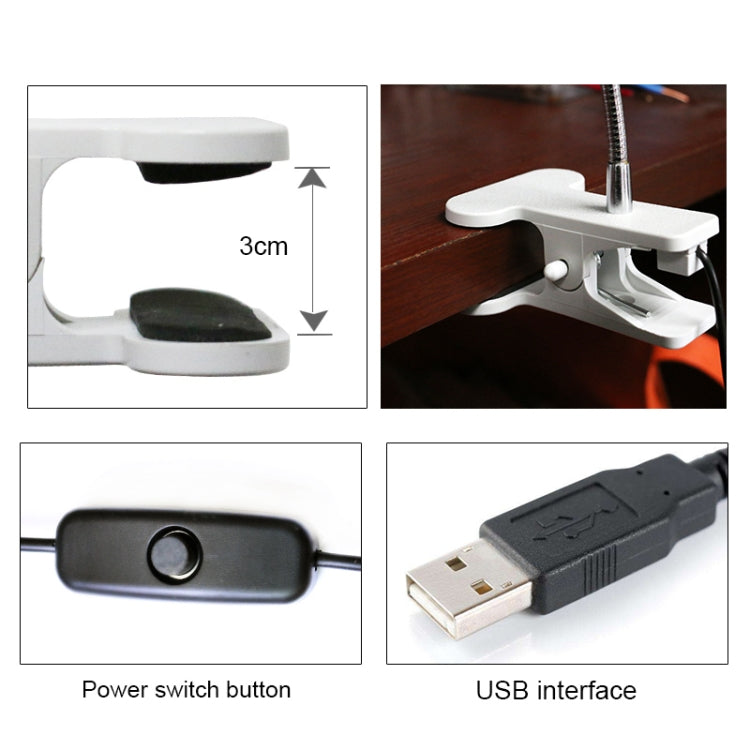 مصباح تعقيم بالأشعة فوق البنفسجية بمشبك ذراع بمنفذ USB تيار مستمر 5 فولت، مصباح تعقيم بالأشعة فوق البنفسجية بمشبك ذراع
