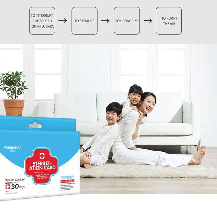 Air Sterilization Card Anti-influenza Virus Mite-removing Antibacterial VB Portable Protective Card for Kids