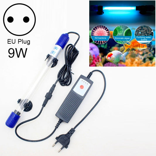 220V 9W UV Ultraviolet Algae Disinfection Fish Tank Lamp, Regular Payment, EU Plug, 9W Regular Payment, EU Plug