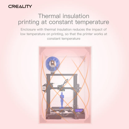 غطاء حماية من رقائق الألومنيوم المقاومة للهب من Creality ثلاثية الأبعاد لطابعة Ender-3، مقاس كبير: 70×75×90 سم، EPR0077A، EPR0077B، EPR0077C