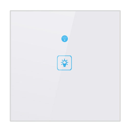 WS-EU-01 EWeLink APP &amp; Touch Control 2A 1 Gang مفتاح حائط ذكي بلوحة زجاجية مقواة، تيار متردد 90 فولت - 250 فولت، قابس الاتحاد الأوروبي، 1 Gang