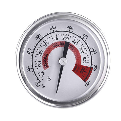Stainless Steel Oven Thermometers BBQ Smoker Pit Grill Bimetallic Thermometer Temp Gauge Cooking Tools with Dual Display & Anti-fog Glass