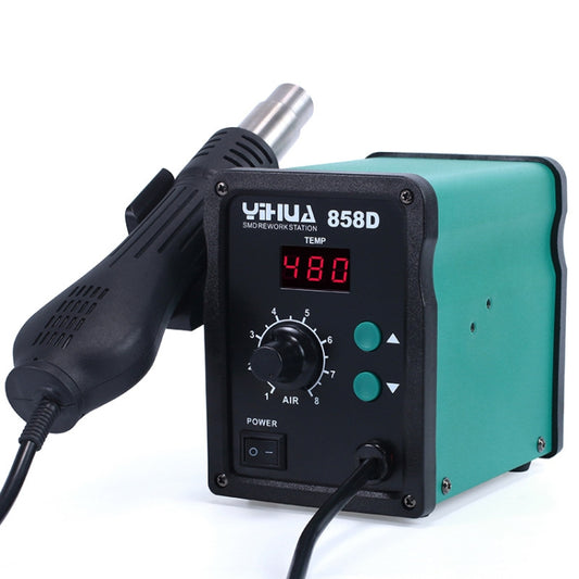 مسدس هواء ساخن YIHUA 858D بتيار متردد 220 فولت، شاشة LED، درجة حرارة قابلة للتعديل، 858D