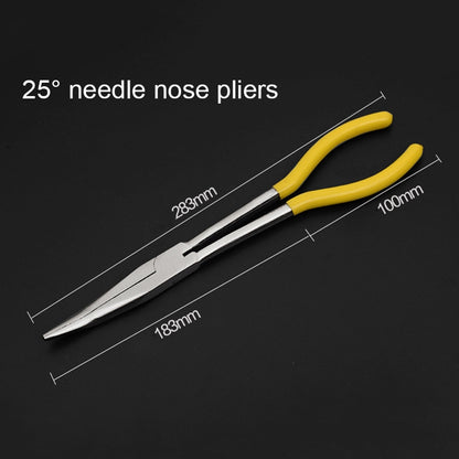 11 Inch Multi-function 25 Degree Bending Needle-nosed Pliers Hand Tool, 25 Degree Bending