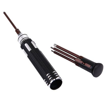 طقم مفكات براغي 6 في 1 من جاكيمي JM-8154 مع رؤوس دقيقة S-2 مقاس 65 مم (صلب 3.0، سداسي H1.5 وH2.0 وH2.5 وH3.0)، JM-8154