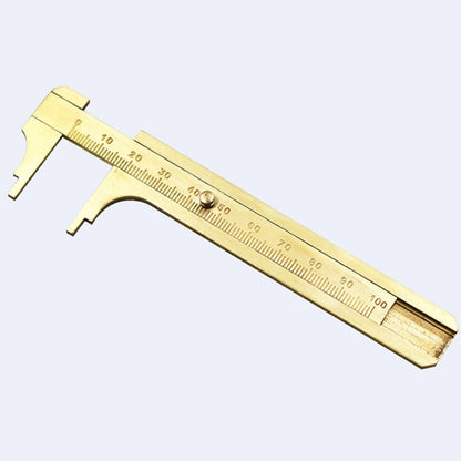 Portable Mini Brass Sliding 100mm Gauge Vernier Bead Jewelry Measuring Caliper, 100mm