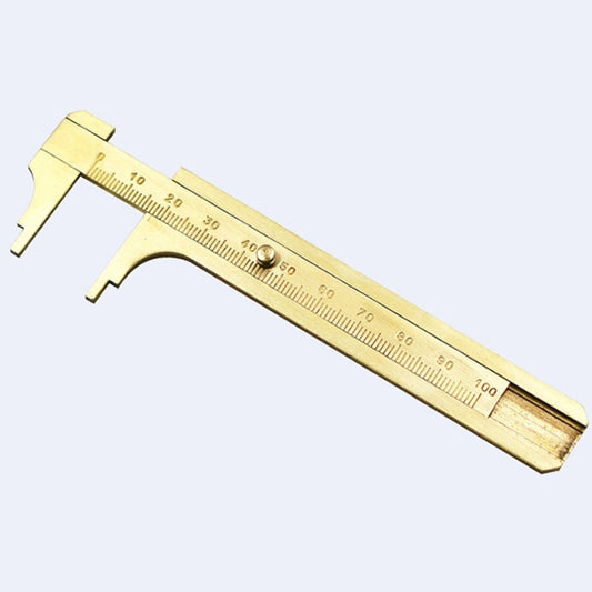 Portable Mini Brass Sliding 100mm Gauge Vernier Bead Jewelry Measuring Caliper, 100mm