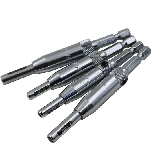 4 PCS/Set Doors Self Centering Hinge Tapper Core Drill Bit Set Hole Puncher Woodworking Tools(5/64,7/64,9/64,11/64 inch), 4 PCS/Set