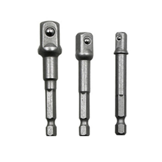 3 PCS/Set Socket Bit Extension Bar Hex Shank Adapter Drill Nut Driver Power Drill Bit(1/4, 3/8, 1/2 inch), Length:65-73mm, 3 PCS/Set Length:65-73mm
