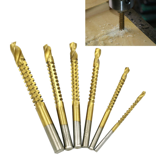 6 PCS/Set High Speed Steel Straight Shank Twist Drill Bit for Drilling Metal, Wood and Plastics, 6 PCS/Set Twist Drill