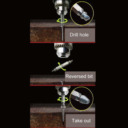 4 in 1 Screw Extractor Drill Bits Tool Broken Bolt Remover(1#, 2#, 3#, 4#), with Plastic Case