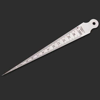 Wedge Feeler Gap 1-15mm Thick Stainless Steel Ruler Inspection Taper Gauge Metric Imperial Measure Tool, 1-15mm Thick Metric Imperial
