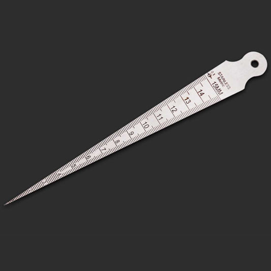 Wedge Feeler Gap 1-15mm Thick Stainless Steel Ruler Inspection Taper Gauge Metric Imperial Measure Tool, 1-15mm Thick Metric Imperial