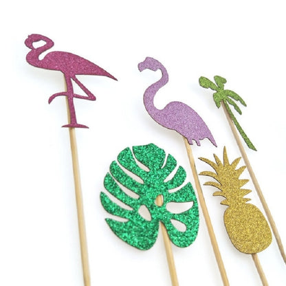 24pcs / Pack Holiday Theme Party Cake Dessert Table Decoration Inserted Card, 24pcs