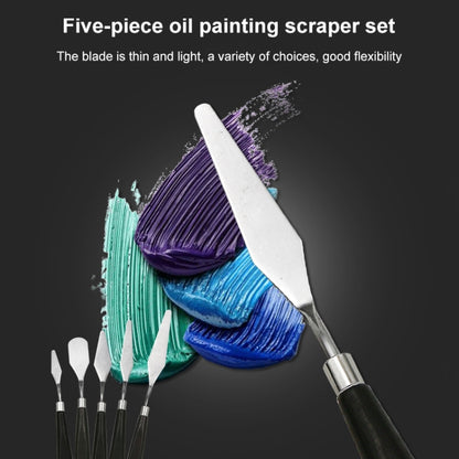 5 in 1 QST EXPRESS Art Supplies Paint Toning Stainless Steel Scraper, 5 in 1 (Black)