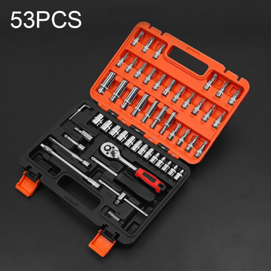 53 In 1 Multi-function Car Repair Combination Toolbox Ratchet Wrench Set, 53 In 1